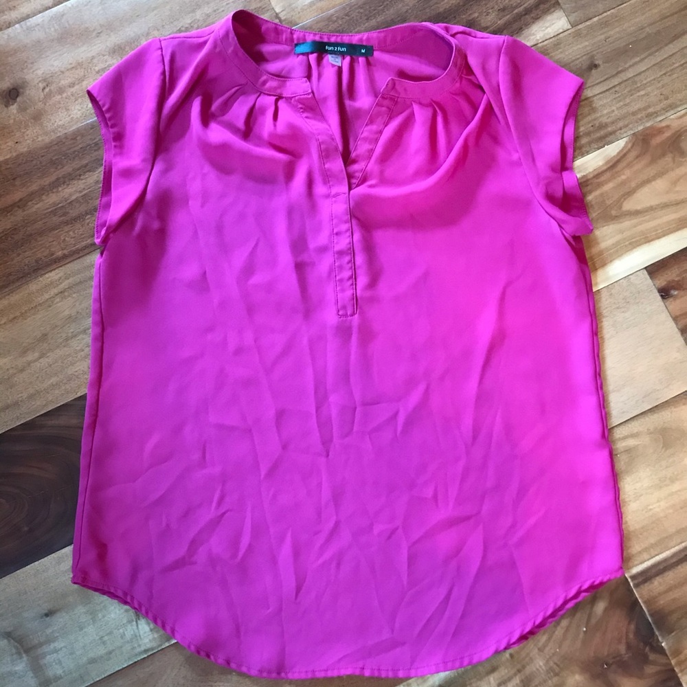 Stitch Fix Fun2Fun hot pink blouse